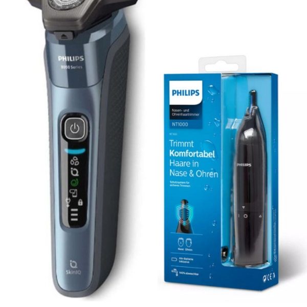 Series 8000 S8692/35 Aquatouch Islak Kuru Tıraş Makinesi + NT1650 Kulak-Burun Tüy Kesme Makinesi Set