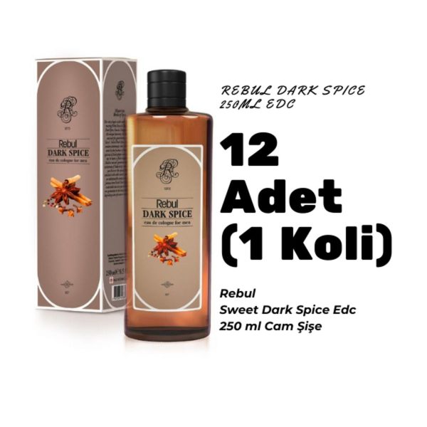 Rebul Dark Spice Edc 250ml Cam Şişeli Kolonya 12 Adet (1 Koli)