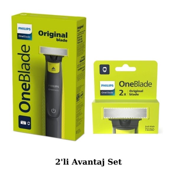 Philips Qp2724/10 Oneblade Yüz Ve Vücut Şekilendirici - QP220/51 2'li Yedek Bıçak Avantaj Set