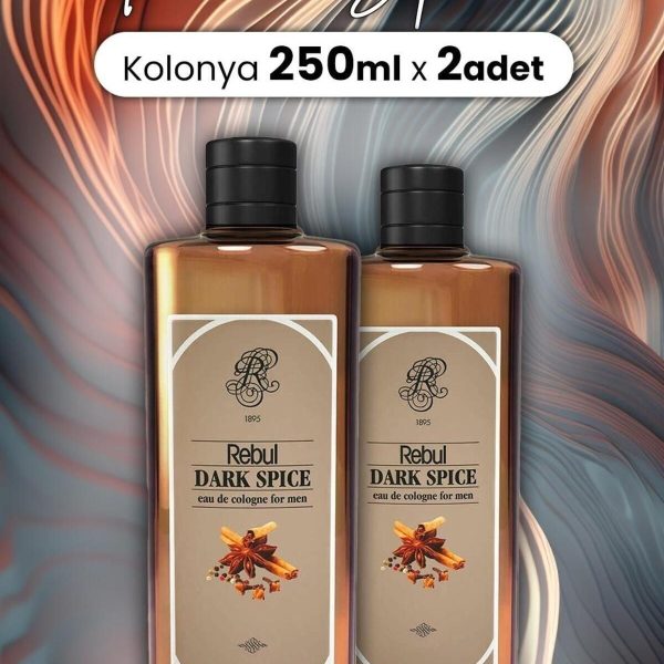 Rebul Dark Spice Kolonya Cam Şişe 250 ml x 2 Adet