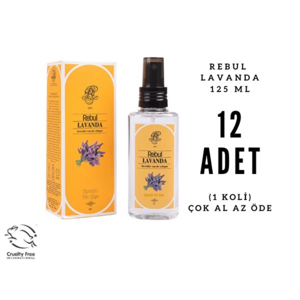 Rebul Lavanda - Lavanta Edc 125ml Sprey Pet Şişeli Kolonya 12 Adet (1 Koli)