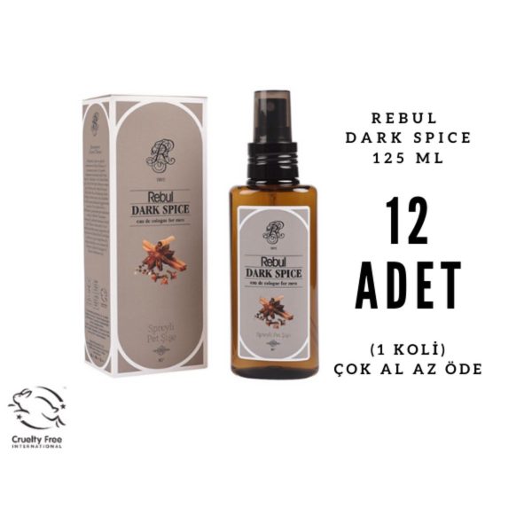 Rebul Dark Spice Edc 125ml Sprey Pet Şişeli Kolonya 12 Adet (1 Koli)