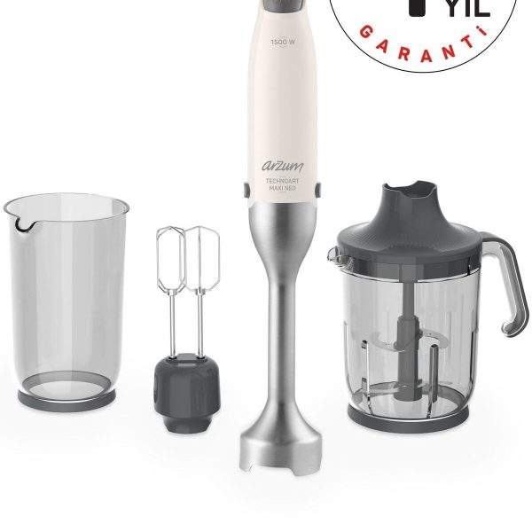 Arzum AR1065 Technoart Maxi 1500 W Blender Seti Beyaz