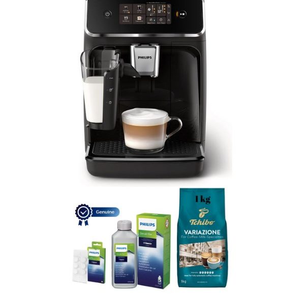Philips LatteGo 2300 Serisi Tam Otomatik Espresso Makinesi, Tablet, Solüsyon, 1 KG Kahve, 4'lü Set