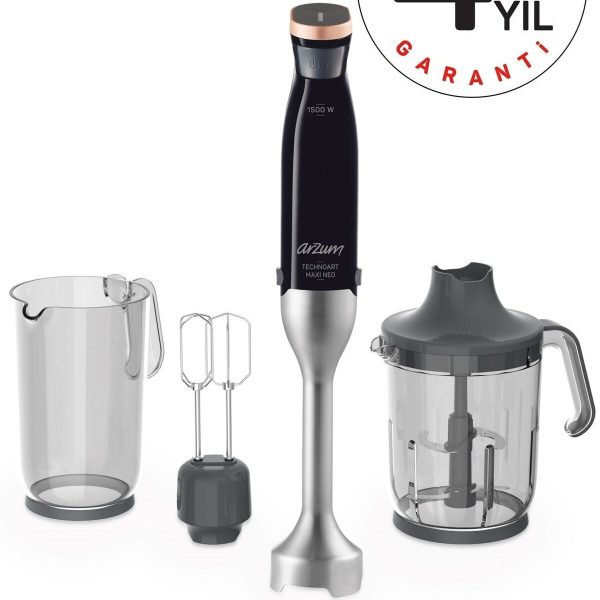 Arzum AR1065 Technoart Maxi 1500 W Blender Seti Siyah
