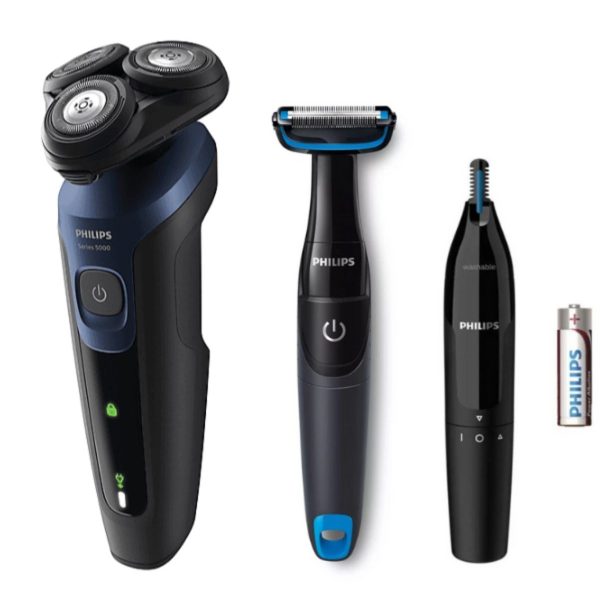 Philips S5445 Islak/kuru Sinek Kaydı Tıraş - Banyo Vücut Bakım - Kulak-Burun Tüy Kesme Makinesi Set