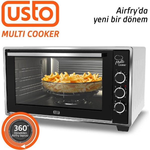 Usto 2105 Airfry Özellikli 50lt Multi Cooker Midi Fırın Beyaz