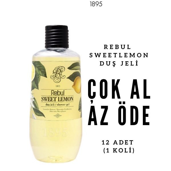 Rebul Sweet Lemon Duş Jeli 500ml x12 | Çok Al Az Öde | Canlandırıcı Limon Kokusu | Ekonomik Paket