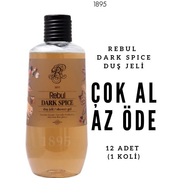 Dark Spice Duş Jeli 500ml x12 | Çok Al Az Öde | Baharatlı Derin Koku | Ekonomik Paket